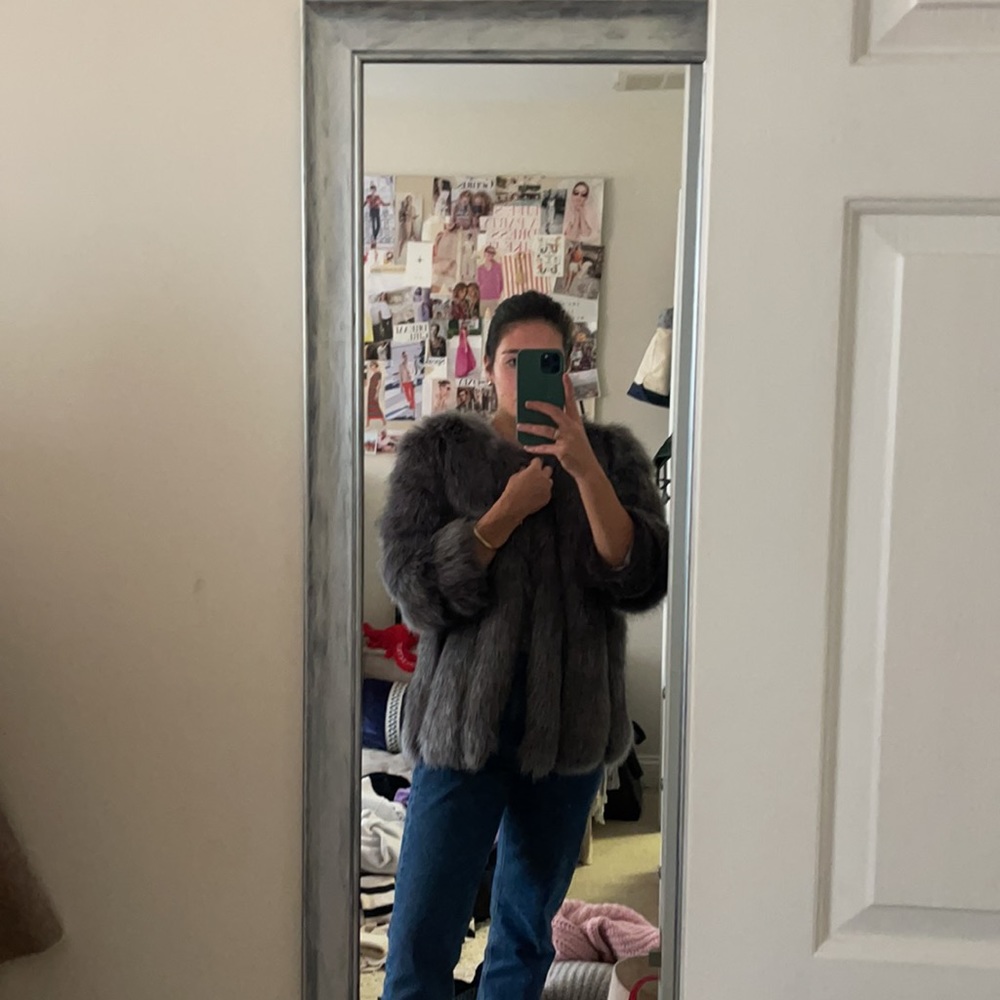 Jayley Collection faux fur crop jacket